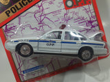 1995 Road Champs Police Series Ford Crown Victoria O.P.P. Ontario Provincial Police White 1/43 Scale Die Cast Toy Car Vehicle New in Package
