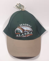 Alaska Gold Rush Collection Skagway, Alaska Green with Beige Brim Snap Back Adjustable Size Baseball Cap Hat New with Tags