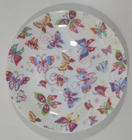 Modern House Butterfly Themed White Fine China Tea Cup and Saucer Set