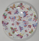 Modern House Butterfly Themed White Fine China Tea Cup and Saucer Set