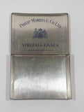 Rare Vintage Philip Morris & Co. Ltd. Virginia Ovals Hinged Tin Metal Cigarette Holder Case