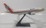Vintage Wardair Airbus A310-300 C-FGWD Canada 1:200 Scale Plastic Model Airplane with Stand 9 1/4" Long