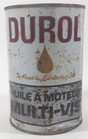 Rare Hard to Find Vintage Spartan Oils Ltd Durol Multi-Vis Motor Oil 1 Litre Metal Can FULL Still Sealed Never Opened