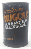 Vintage 1970s Canadian Tire Motomaster Nugold Multigrade Motorl Oil 1 Litre Cardboard Can FULL Still Sealed Never Opened
