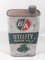 Vintage BA British American Oil Company Limited Utility Outboard 1 Imperial Quart Motor Oil Metal Can