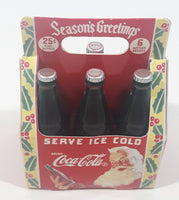 Hard To Find 2010 Coca Cola Serve Ice Cold Season's Greetings Santa Claus Themed 6 Bottle Pack Christmas Tree Hanging Ornament