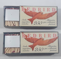 Eddie Match Company Limited Pembroke, Ontario Red Bird Strike Anywhere Matches Two Boxes of 250 Count Per Box