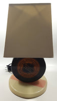 NHL Ice Hockey Puck Shaped Table Desk Lamp Light 14" Tall