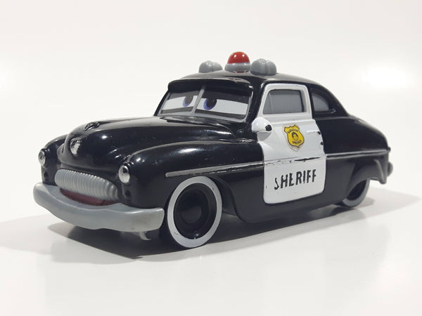 2016 Mattel Disney Pixar Cars '49 Merc Sheriff Polic Black and White 5" Long Plastic Toy Car Vehicle DTV04