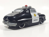 2016 Mattel Disney Pixar Cars '49 Merc Sheriff Polic Black and White 5" Long Plastic Toy Car Vehicle DTV04