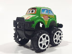 Unknown Brand Green Taxi Cab Pull Back Plastic Toy Car Vehicle