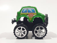 Unknown Brand Green Taxi Cab Pull Back Plastic Toy Car Vehicle