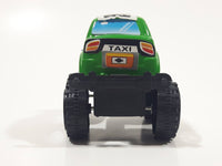 Unknown Brand Green Taxi Cab Pull Back Plastic Toy Car Vehicle