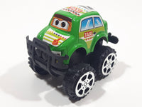 Unknown Brand Green Taxi Cab Pull Back Plastic Toy Car Vehicle