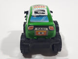 Unknown Brand Green Taxi Cab Pull Back Plastic Toy Car Vehicle