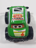 Unknown Brand Green Taxi Cab Pull Back Plastic Toy Car Vehicle