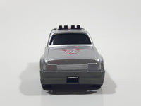 Unknown Brand #06 Flames Silver Plastic Die Cast Toy Car Vehicle