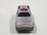 Unknown Brand #06 Flames Silver Plastic Die Cast Toy Car Vehicle