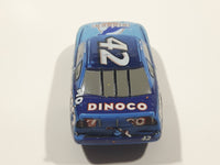 Disney Pixar #42 Lightning McQueen Dinoco Blue and Light Blue Plastic Body Die Cast Toy Car Vehicle