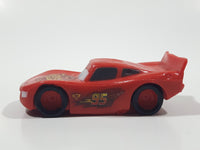 Disney Pixar Cars Lightning McQueen Red PVC Hard Rubber Toy Sports Car Vehicle