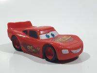 Disney Pixar Cars Lightning McQueen Red PVC Hard Rubber Toy Sports Car Vehicle