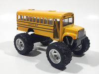 Kinsfun KS 5108 Whistler, Canada Monster Truck School Bus Yellow Pull Back Die Cast Toy Car Vehicle