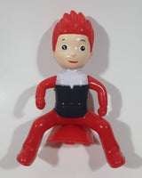 Red Plastic Bike or ATV Style Rider 5 1/4" Tall Toy Figure