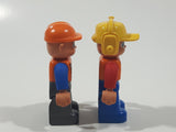 Lego Duplo 47394 Construction Worker Characters Orange Vests Yellow and Orange Helmets 2 1/2" Tall Plastic Toy Figures Set of 2