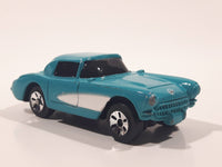 Maisto 1957 Chevrolet Corvette Teal With White Stripe Die Cast Toy Car Vehicle