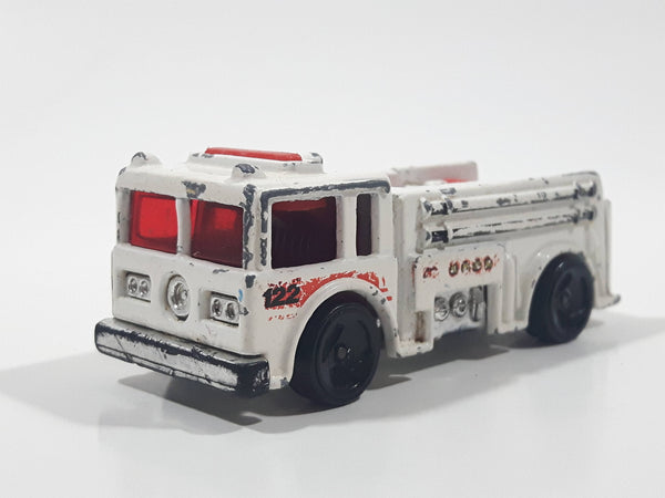 2000 Hot Wheels Virtual Collection Fire Eater Fire Truck White Die Cast Toy Car Vehicle