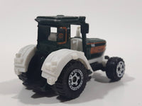 2010 Matchbox Farm Rigs Tractor Forest Green and White Die Cast Toy Car Farm Machinery Vehicle