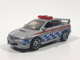 2008 Matchbox City Action Subaru Impreza WRX Police 2007 Silver Die Cast Toy Car Vehicle