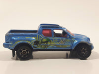 2017 Matchbox Hazardous Materials Team Badlander Truck Metalflake Blue Die Cast Toy Car Vehicle