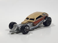 2001 Hot Wheels Surf Crate Gold Die Cast Toy Car Vehicle No Surfboard