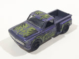 2018 Hot Wheels HW Flames Custom '69 Chevy Pickup Truck Purple Die Cast Toy Car Vehicle