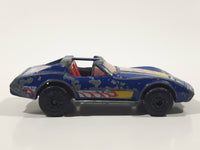 Vintage 1985 Matchbox Superfast Chevrolet Corvette T-Roof Blue Die Cast Toy Car Vehicle