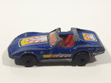 Vintage 1985 Matchbox Superfast Chevrolet Corvette T-Roof Blue Die Cast Toy Car Vehicle
