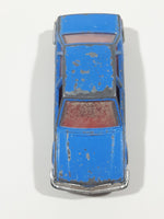 Rare Vintage PlayArt Opel Senator Sedan Blue Die Cast Toy Car Vehicle Made in Hong Kong