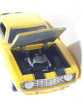 2001 Johnny Lightning Popular Hot Rodding 1969 Chevrolet Camaro Yellow with Black Stripes Die Cast Toy Car Vehicle with Opening Hood