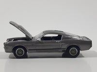 Greenlight Hollywood Gone In Sixty Seconds Movie Film '67 Ford Mustang Eleanor Metallic Grey Silver with Black Stripes Die Cast Toy Car Vehicle with Opening Hood