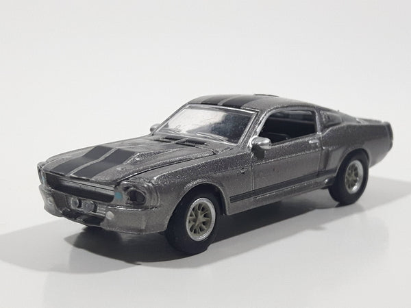 Greenlight Hollywood Gone In Sixty Seconds Movie Film '67 Ford Mustang Eleanor Metallic Grey Silver with Black Stripes Die Cast Toy Car Vehicle with Opening Hood