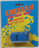 Vintage Cheetah "the fast one!" S8286 Renault 5 Blue Pull Back Motorized Die Cast Toy Car Vehicle New in Package