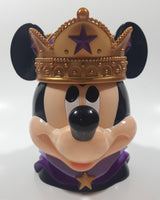 Vintage 1980s Ringling Bros. Barnum & Bailey Disney Mickey Mouse Royal Crown King 5 1/4" Tall Plastic Hinged Lid Mug Cup