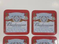Budweiser King of Beers Melamine Hard Plastic Drink Coasters Set of 8
