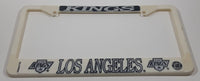 Los Angeles King NHL Ice Hockey Team White Plastic Vehicle License Plate Frame