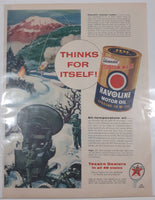 Vintage 1956 Havoline Motor Oil Mortar Radar "Thinks For Itself" 9 7/8" X 13 1/8" Paper Advertisement