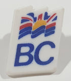 British Columbia, Canada Flag Themed Plastic Lapel Pin Souvenir Travel Collectible