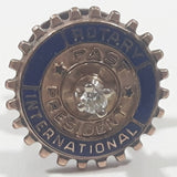 Rotary International Past President 10K Gold with Diamond Small Enamel Metal Pin