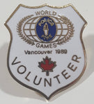 World Police and Fire Games Vancouver 1989 Volunteer Enamel Metal Pin