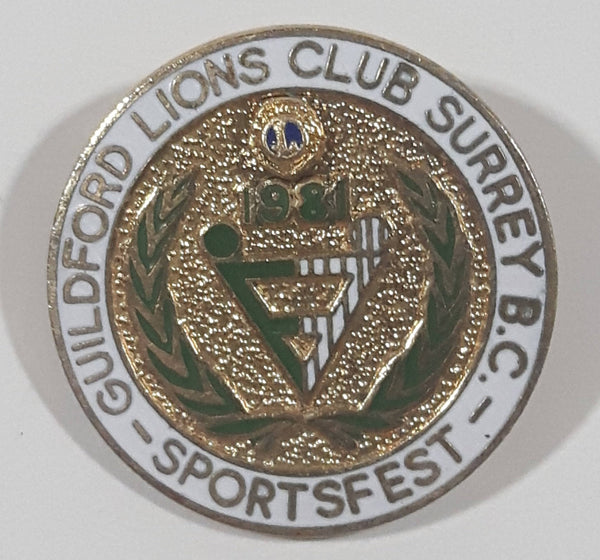 1981 Guildford Lions Club Surrey B.C. Sportsfest Enamel Metal Pin
